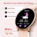 Stiive Smart Watch, 1.28 Inch Full Touch Screen Smartwatch for Men Women, Heart Rate &amp; Sleep Monitor, Pedometer IP68 Waterproof Fitness Watch for Android &amp; iOS Phones-Pink